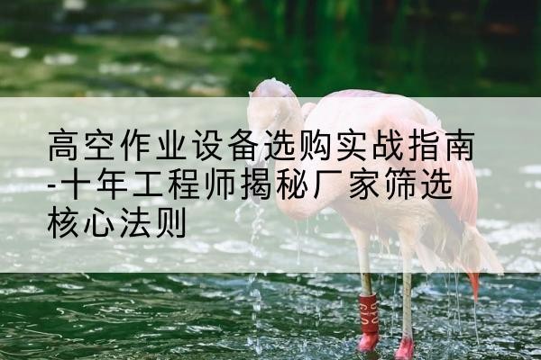 西充剪叉式升降机厂家-高空作业设备选购实战指南-十年工程师揭秘厂家筛选核心法则