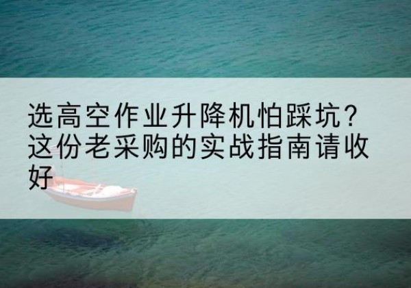 西充高空作业升降机厂家推荐-选高空作业升降机怕踩坑？这份老采购的实战指南请收好